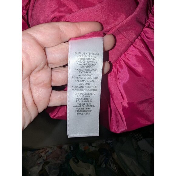 Liv‎ Foster Women's 12 Pink Magenta Strapless Ruched Bubble Hem Dress - Picture 8 of 14